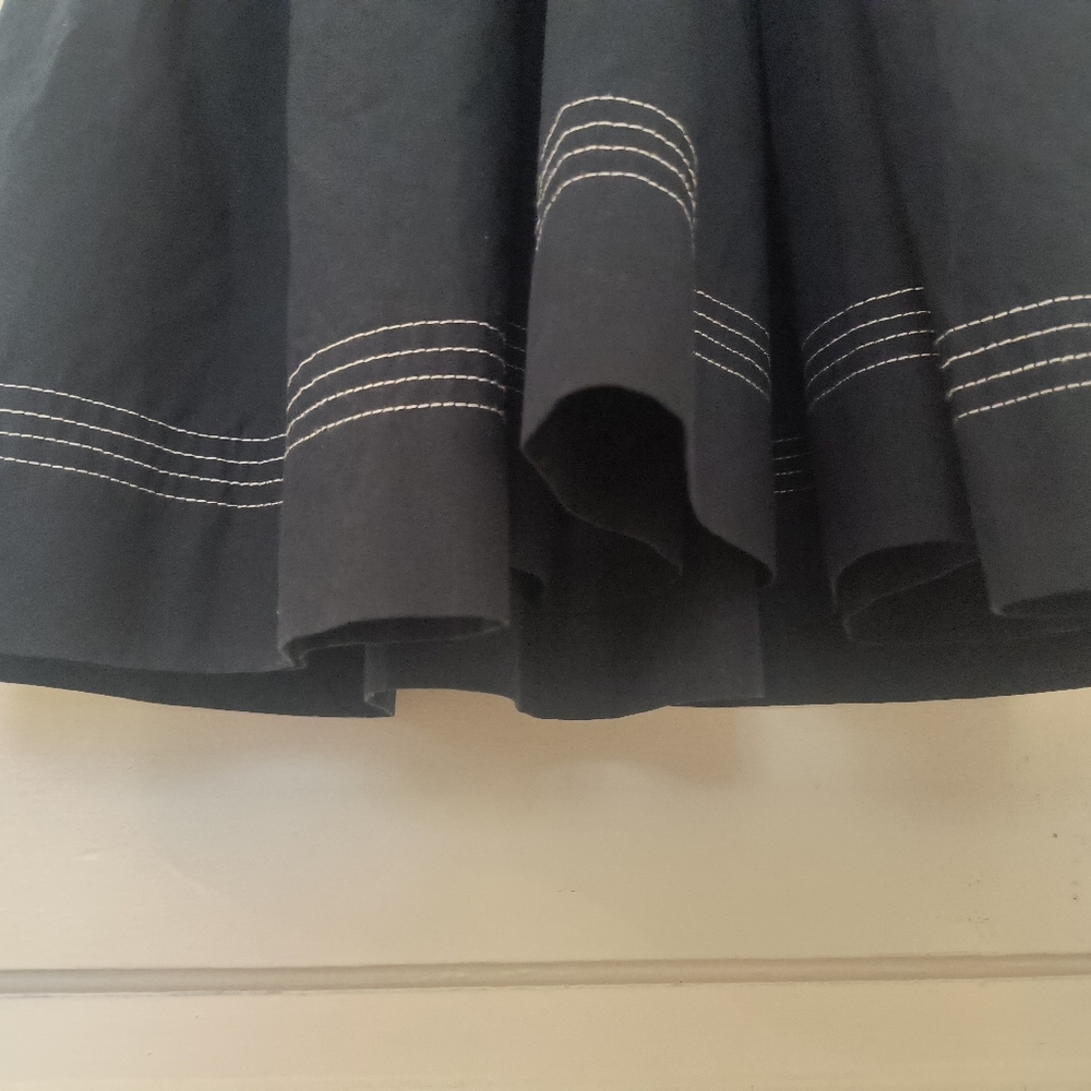 Caroline Constas Navy Dress Ruffled Bib Belted Midi/Maxi - Picture 9 of 10